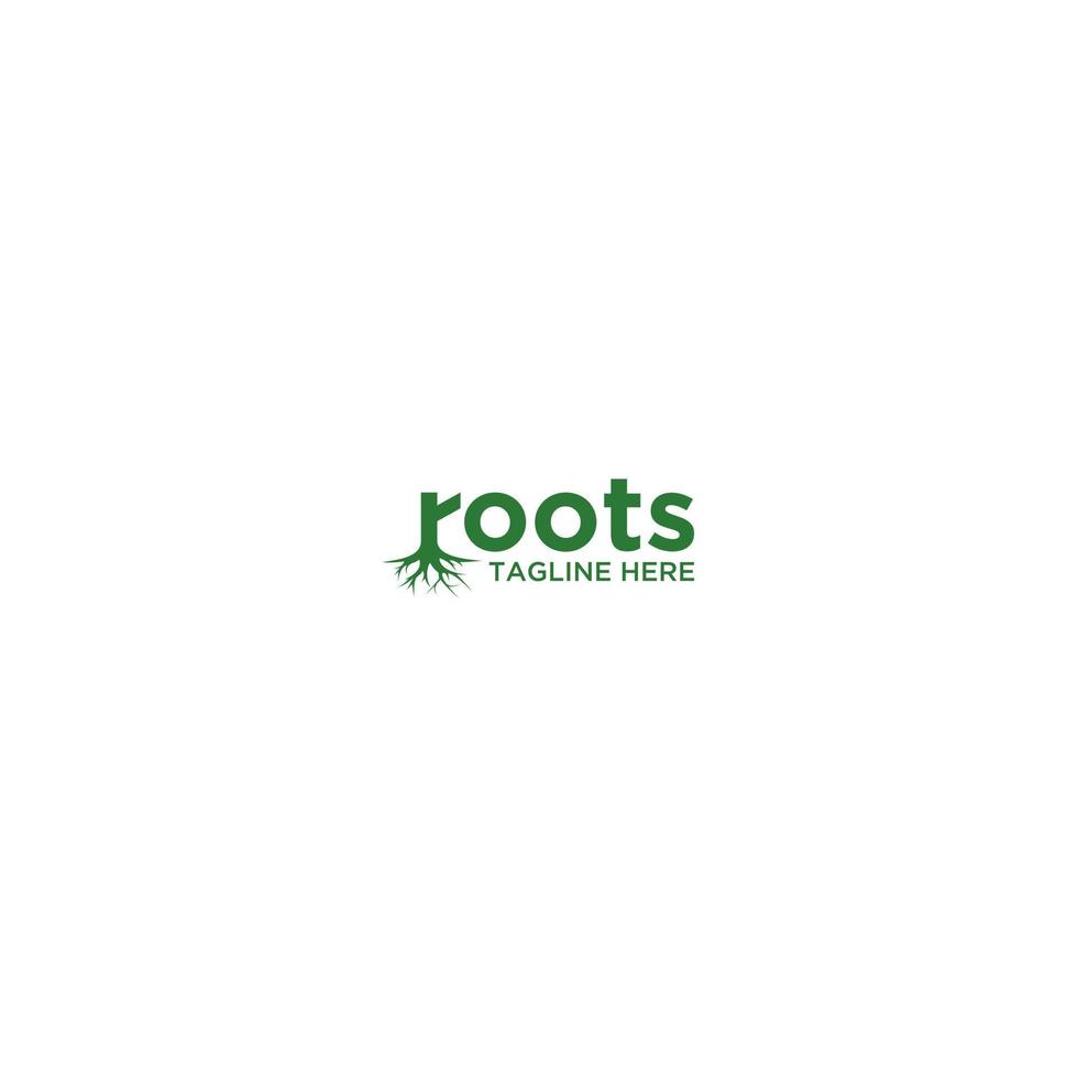 Root logo vector image, typography design