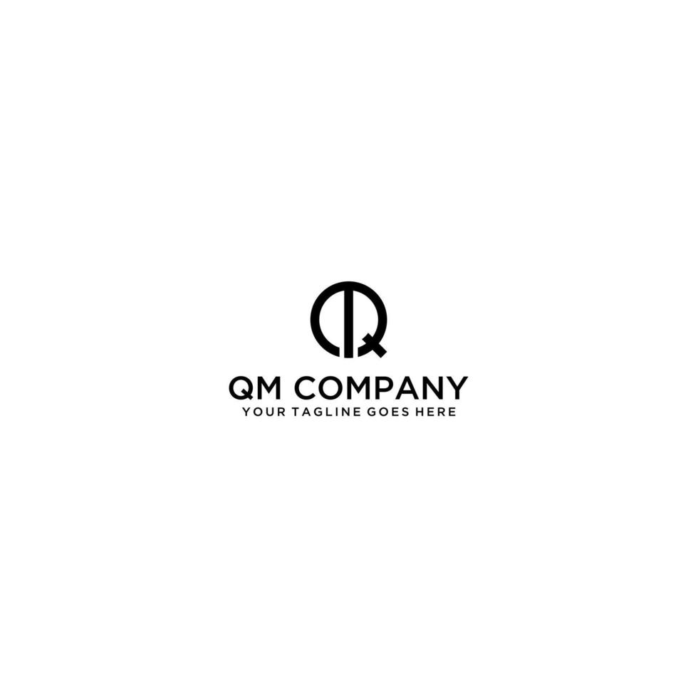 QM MQ initial based Alphabet icon logo. vector