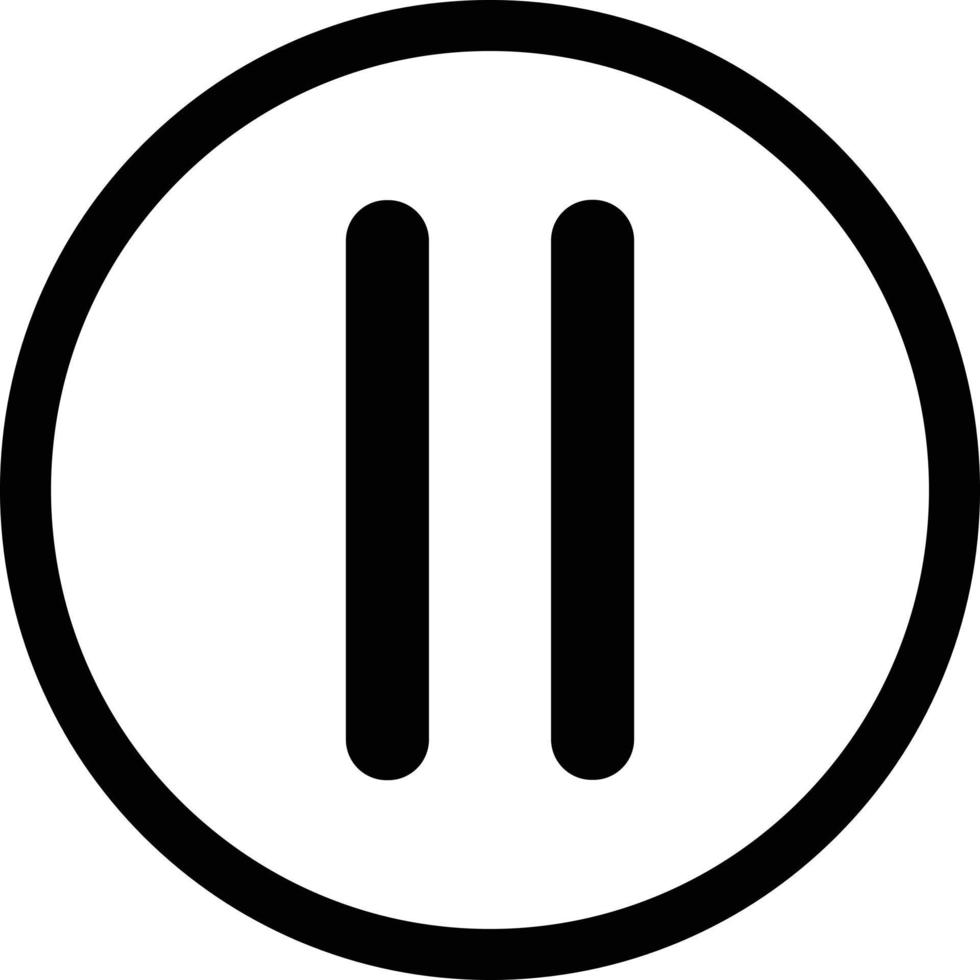 pause icon vector illustration isolated on white background, pause icon