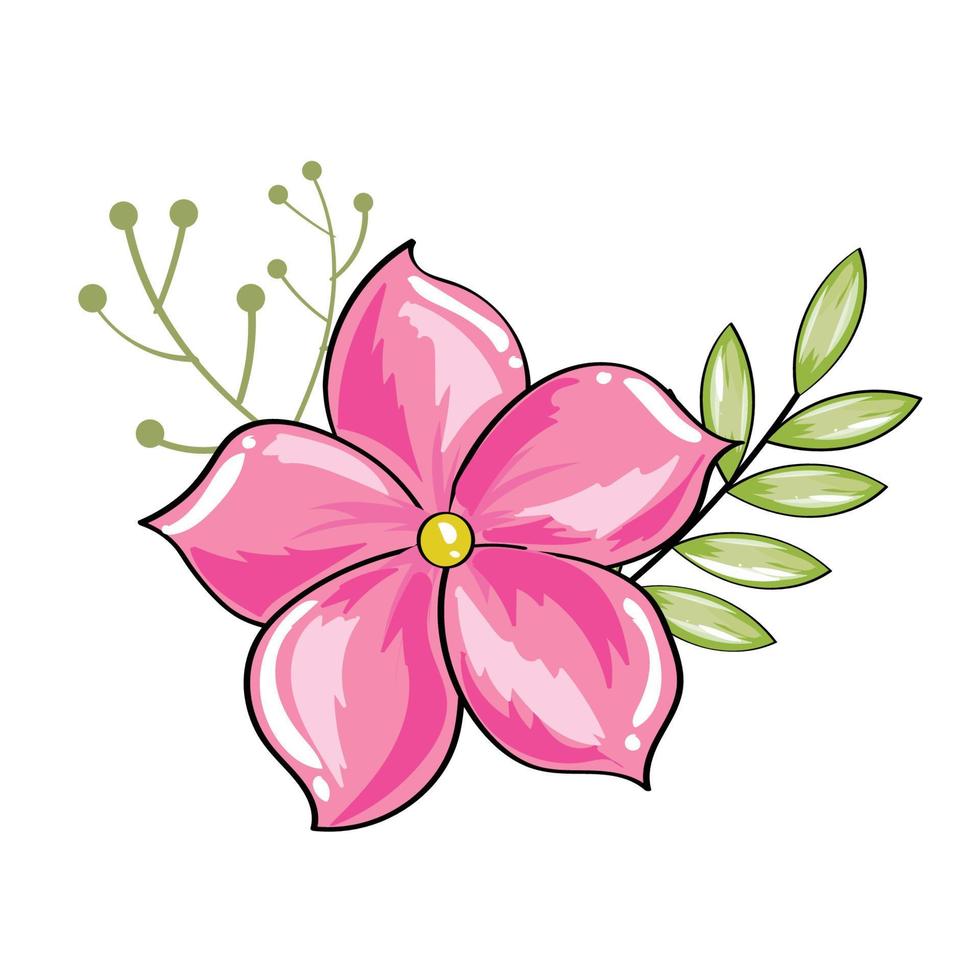 mano dibujo flores elemento conjunto 01 vector