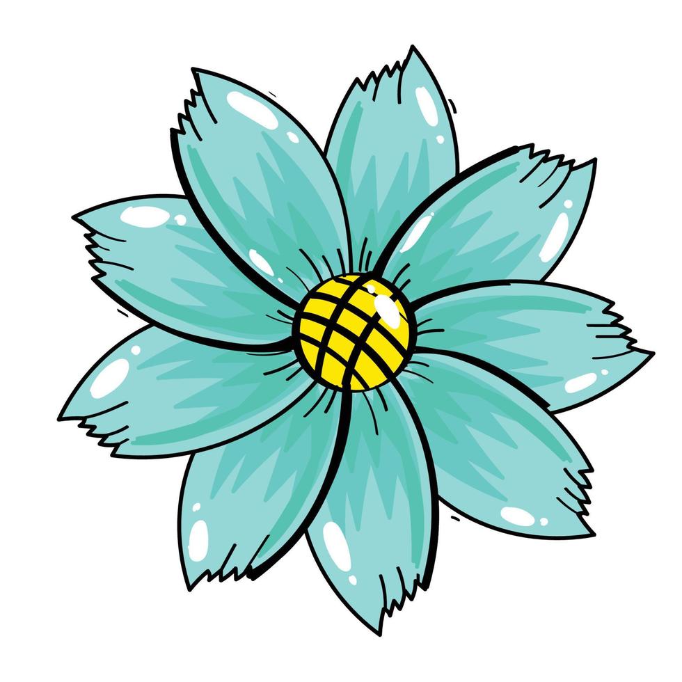 mano dibujo flores elemento conjunto 01 vector