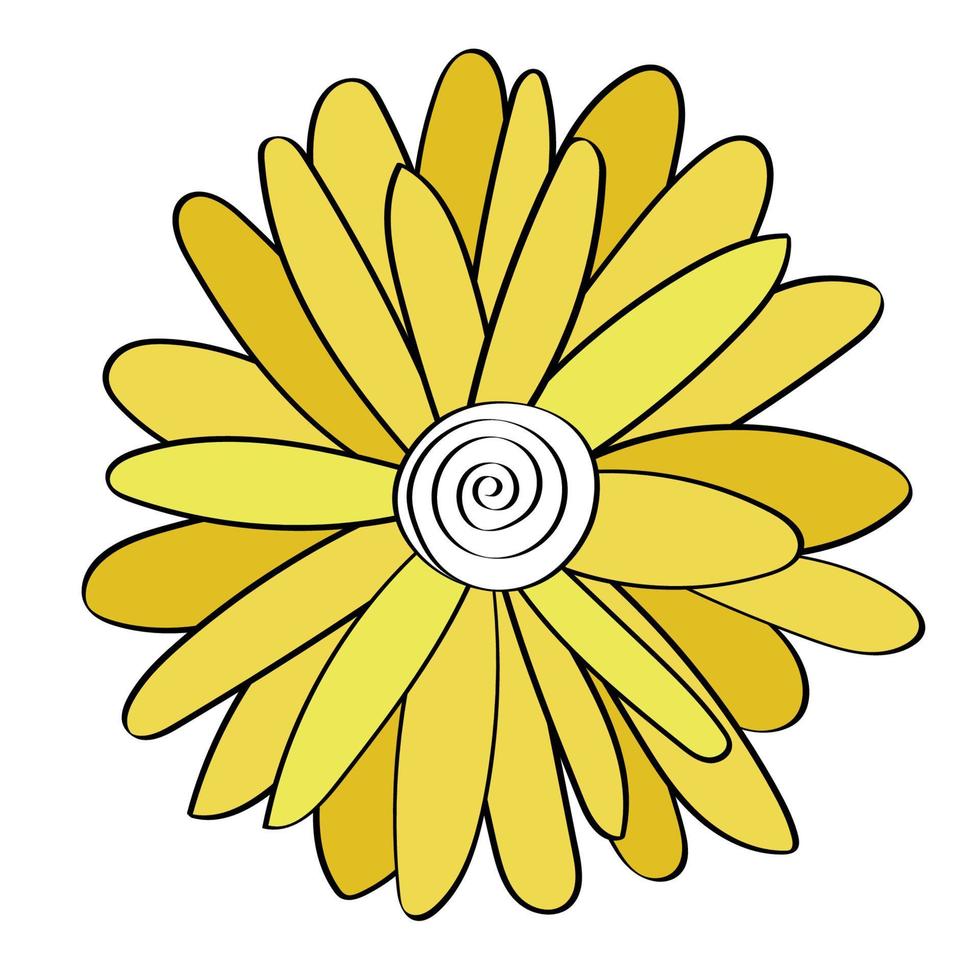 mano dibujo flores elemento conjunto 01 vector