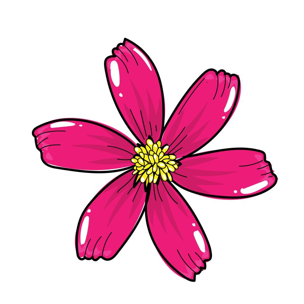 mano dibujo flores elemento conjunto 01 vector