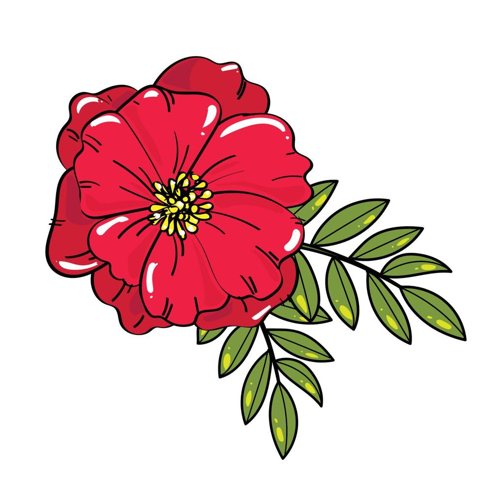 mano dibujo flores elemento conjunto 01 vector