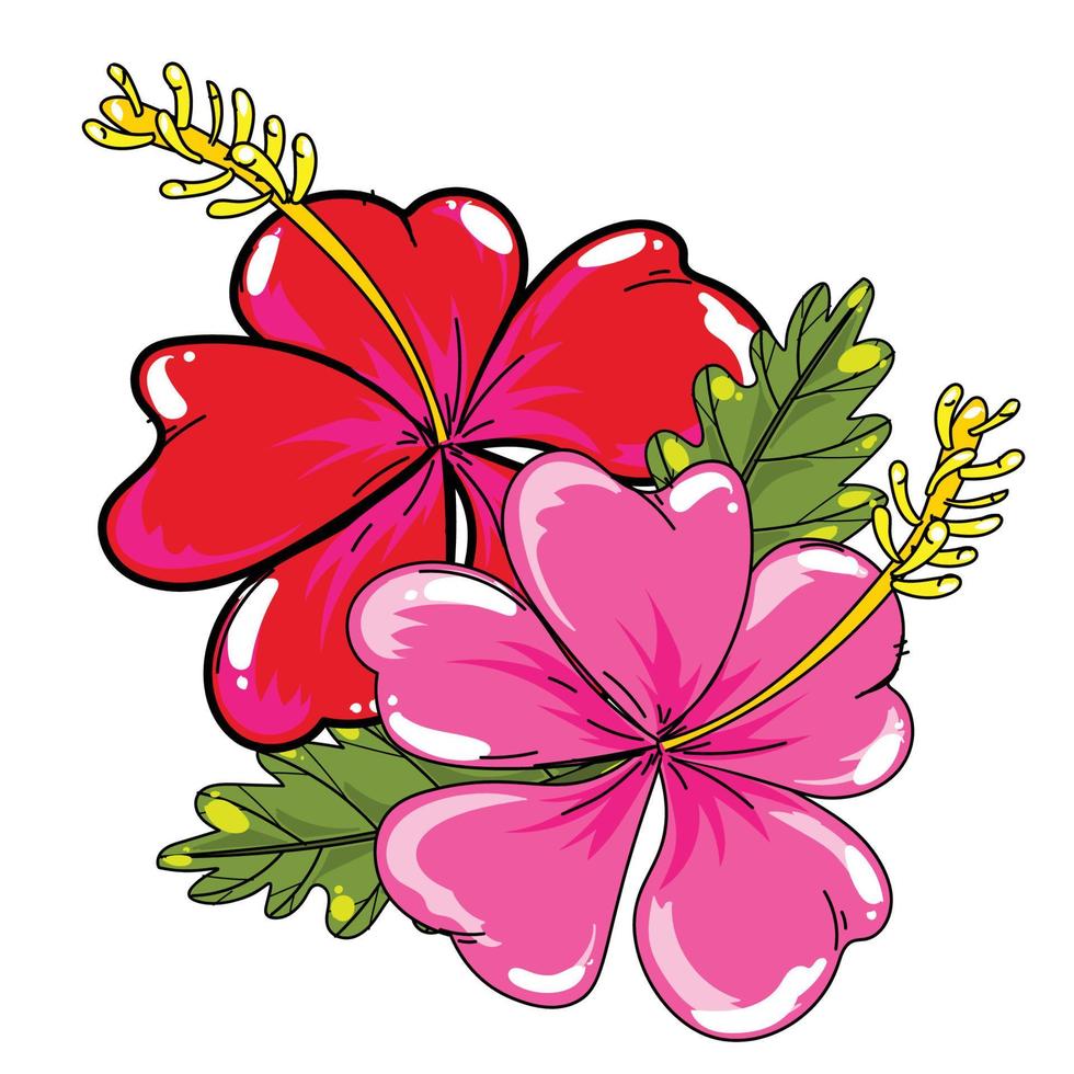 mano dibujo flores elemento conjunto 01 vector