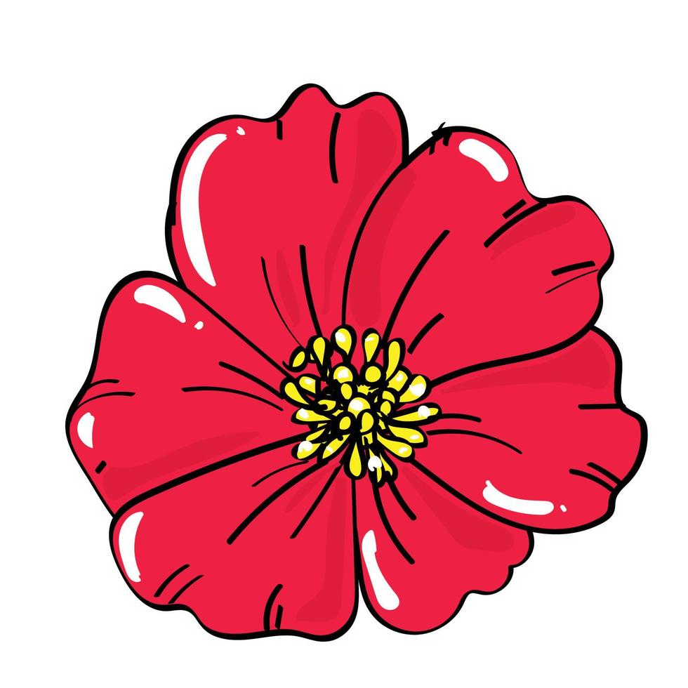 hand drawing flowers element set 01 vector