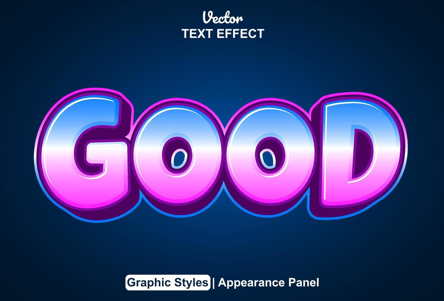 good text effect with blue color graphic style editable vector