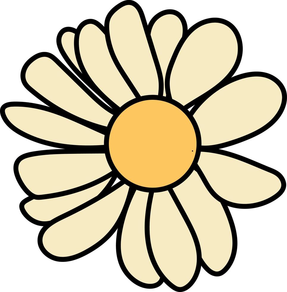 uno flor en el estilo de el 70s maravilloso para creando patrones para antecedentes y tarjetas vector ilustración