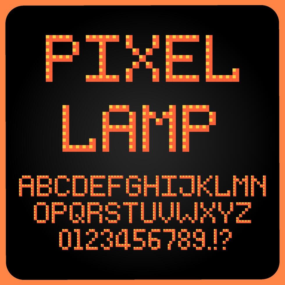 8-bit pixel alphabet. Modern stylish fonts or letters types for titles or titles such as posters, layout design, games, websites or print. vector