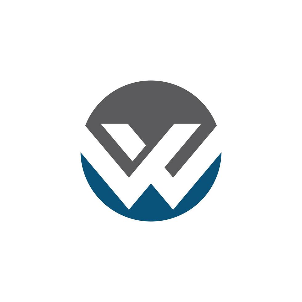 W Letter Logo Template vector