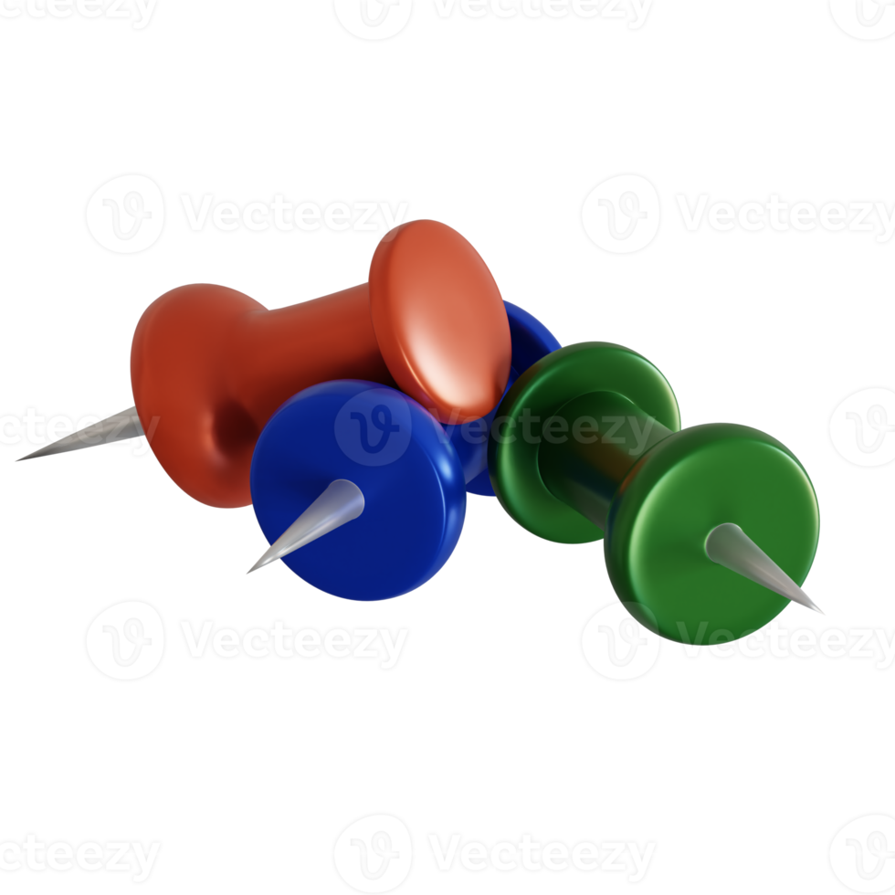 3d rendered push pins perfect for design project 22089534 PNG