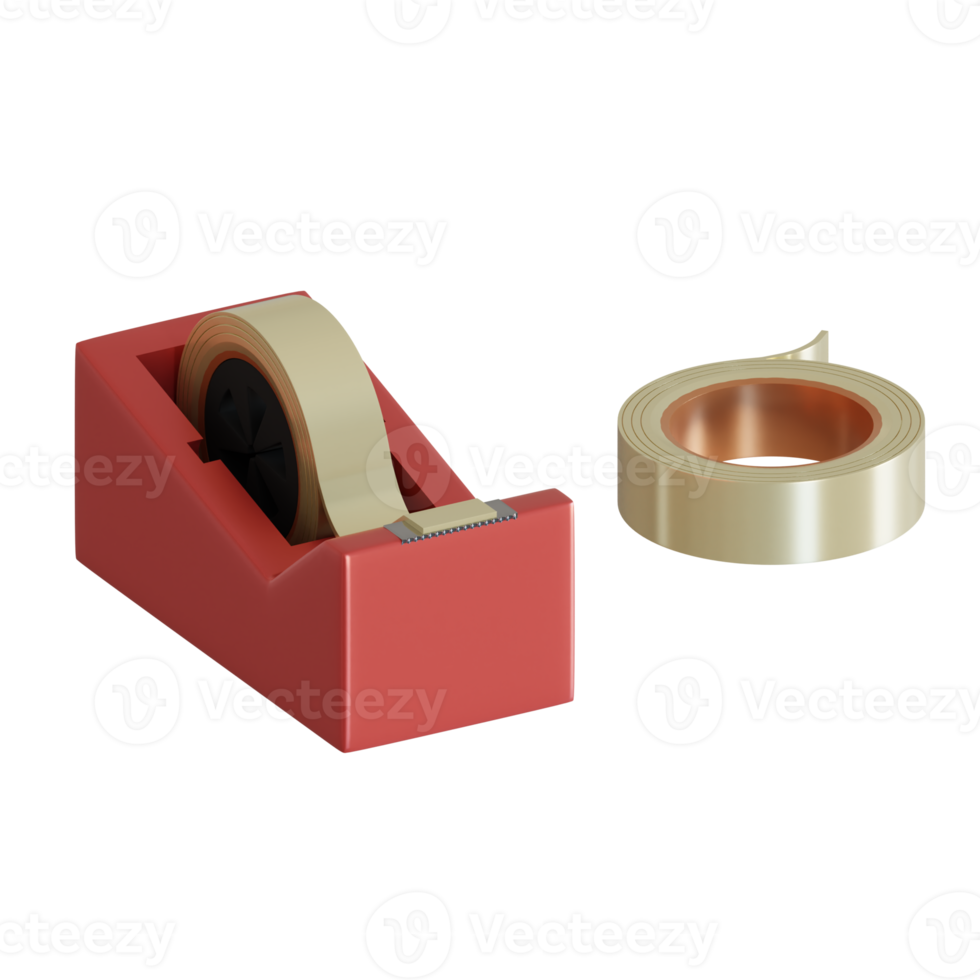 3d rendered isolation tape and isolation dispenser perfect for design project png