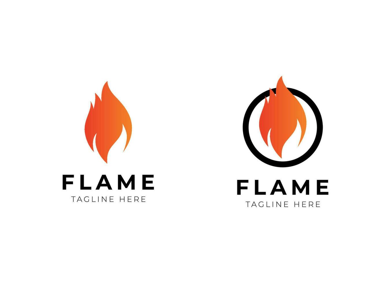 Fire Flame Torch Logo Design vector