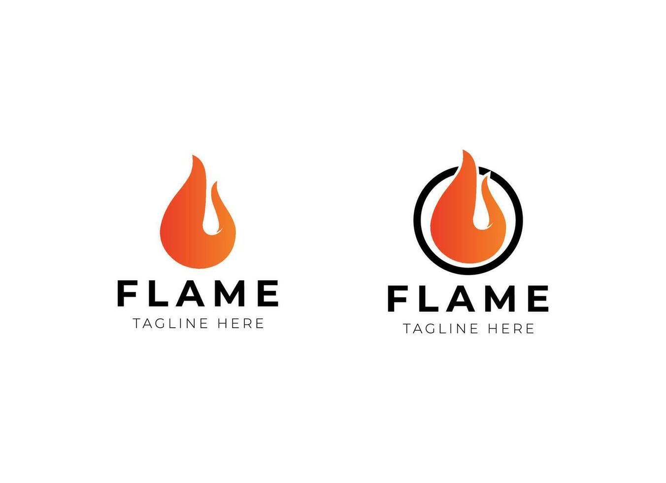 Fire Flame Torch Logo Design vector
