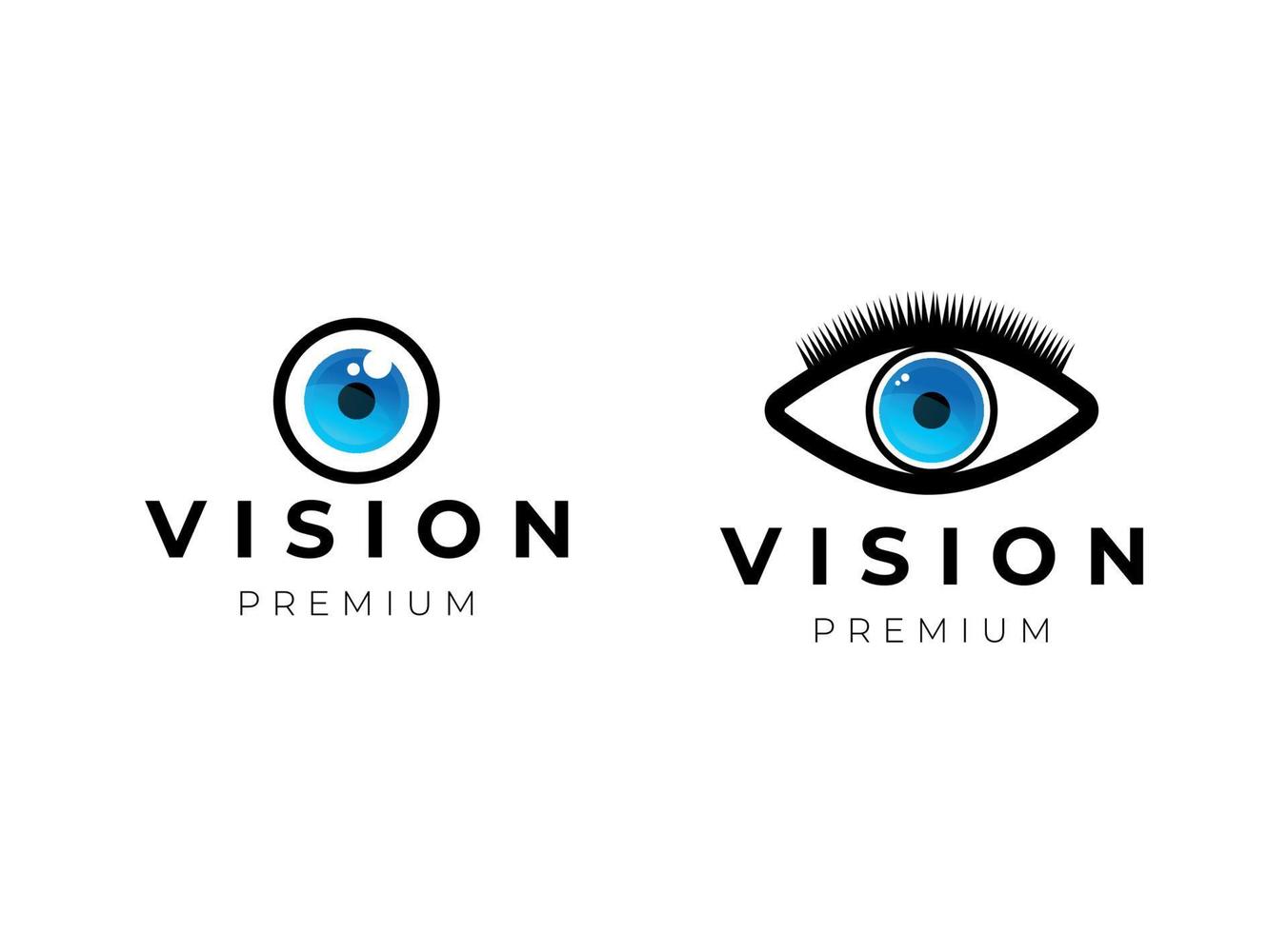 plantilla de diseño de logotipo de ojo de visión vector
