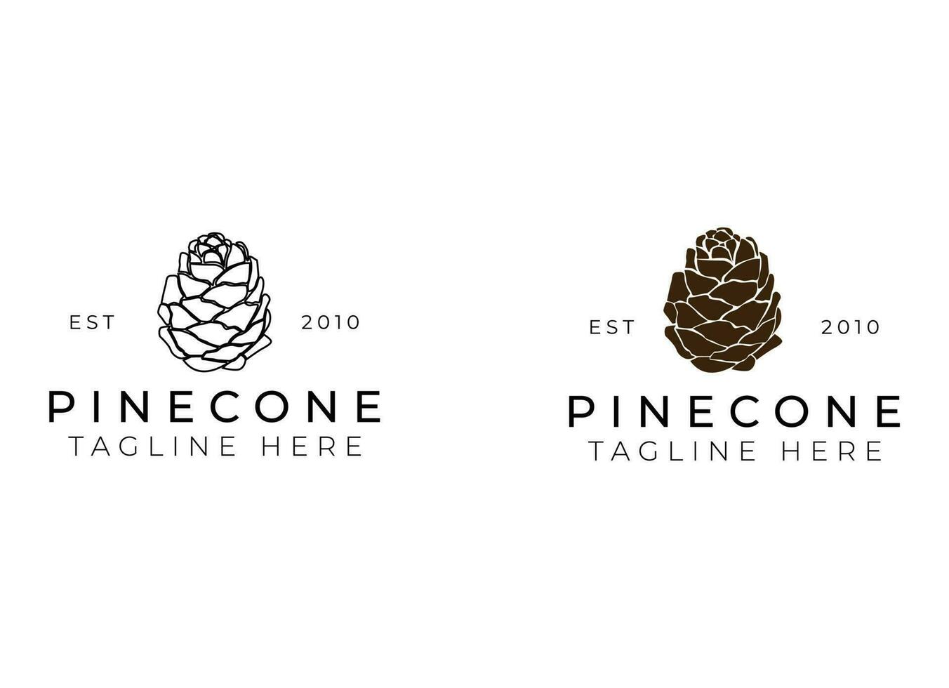 Pinecone Logo Design Template vector