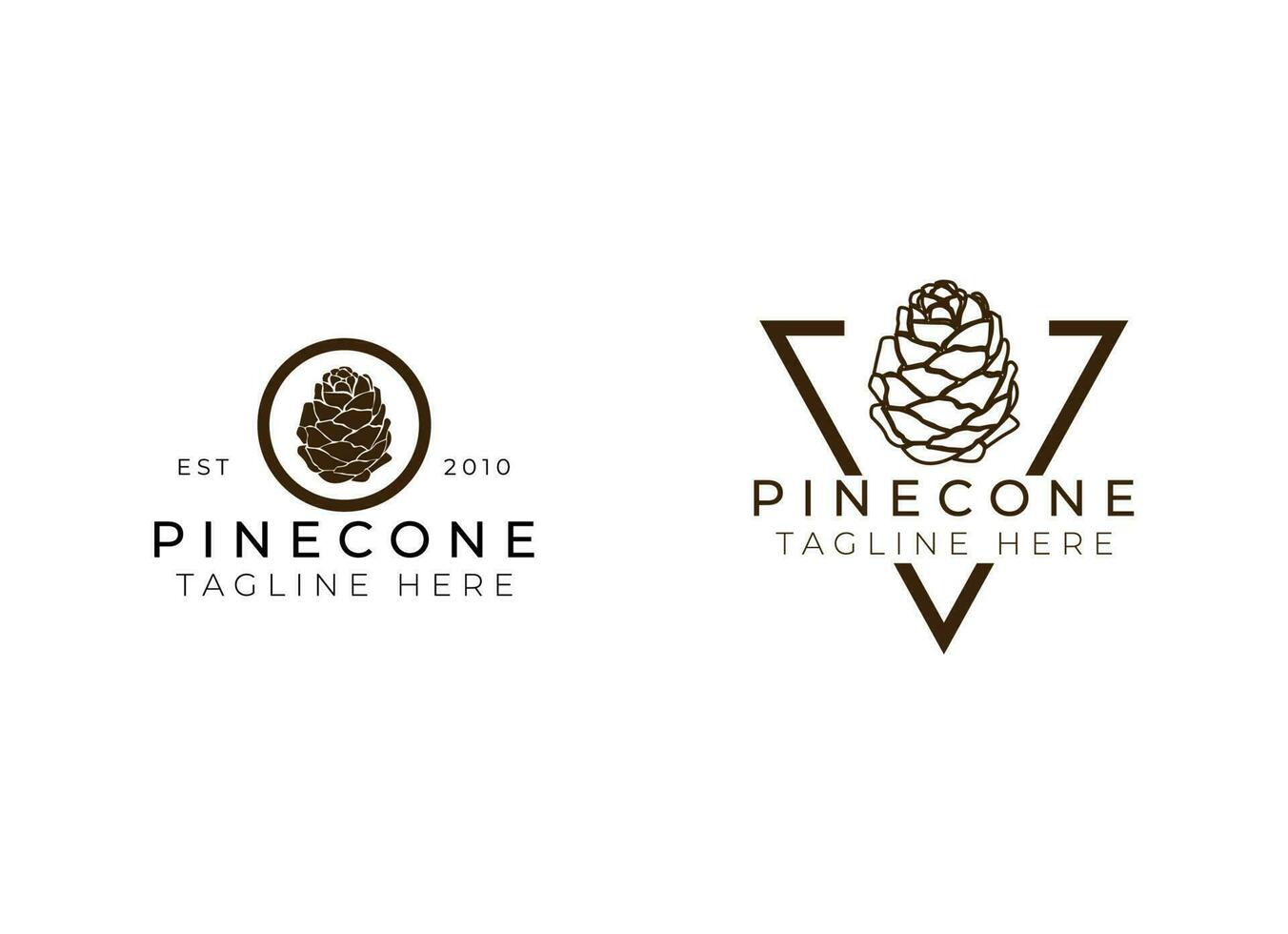 Pinecone Logo Design Template vector