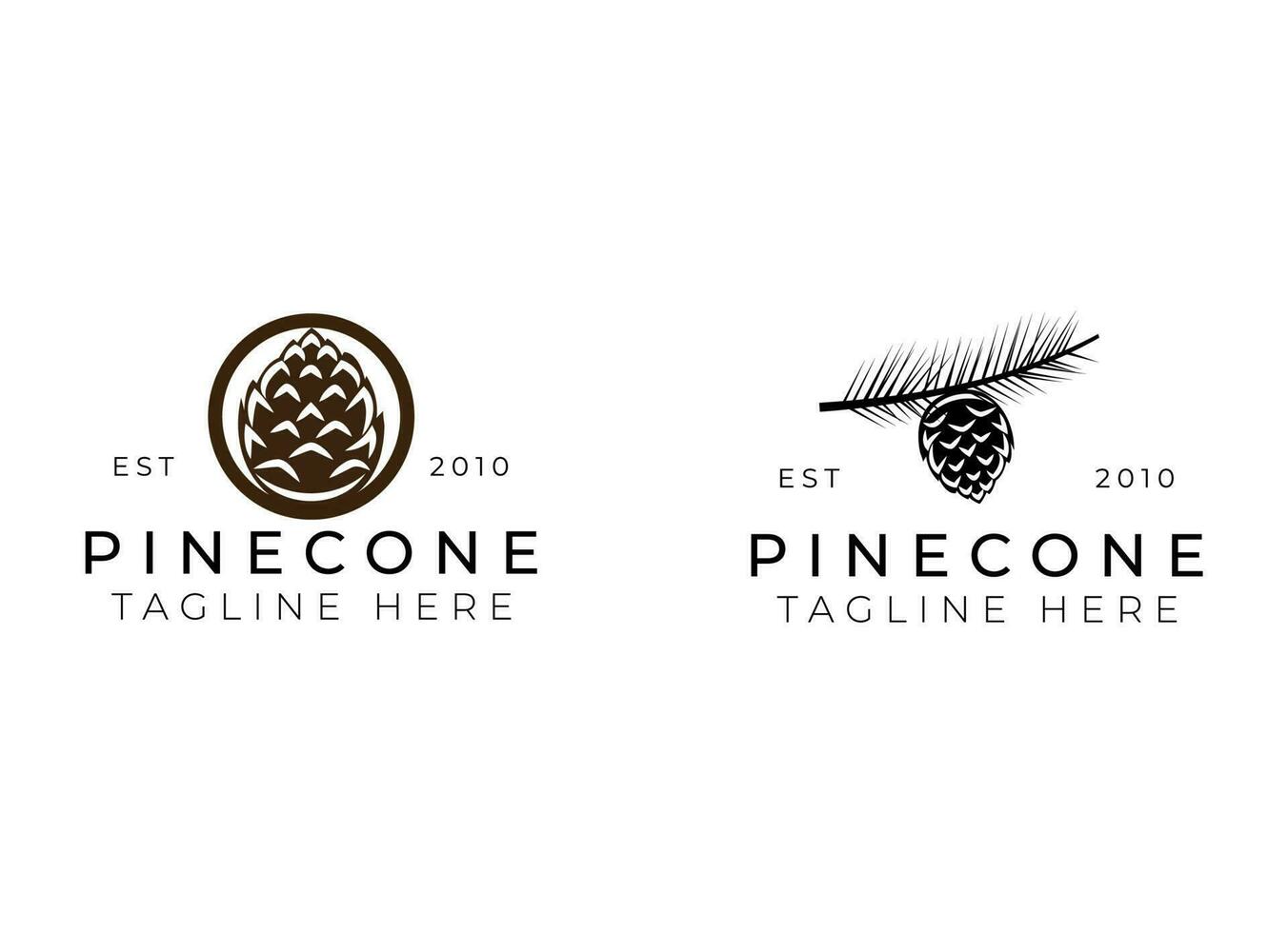 Pinecone Logo Design Template vector