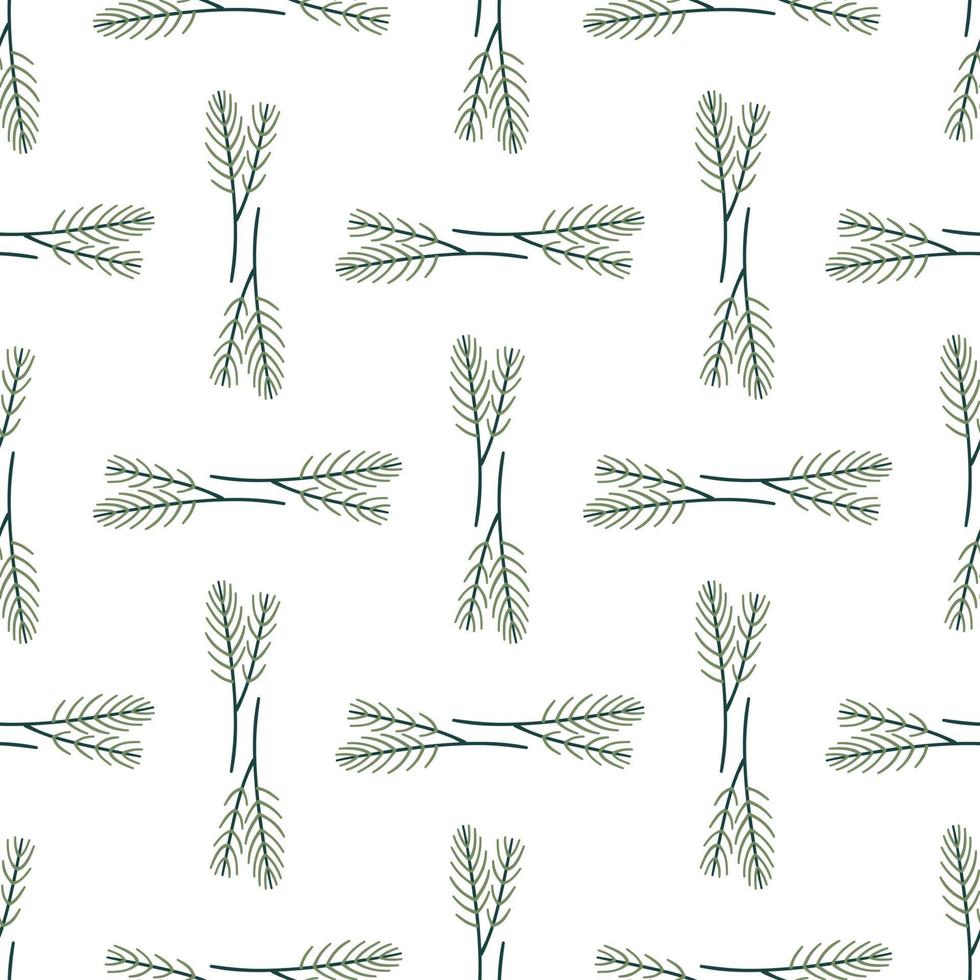 Branch of fir. Winter festival seamless pattern. vector