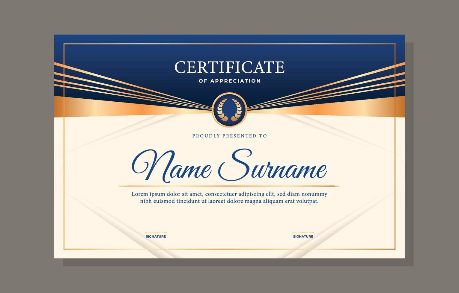 Professional Certificate Background Design vector