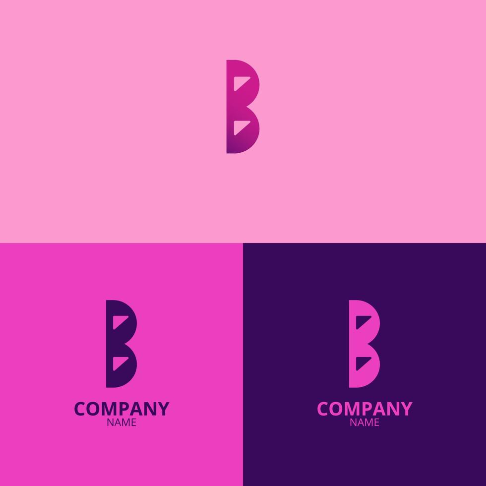 the letter b logo with a clean and modern style also uses a progressive gradient red color, which is perfect for strengthening your company logo branding vector