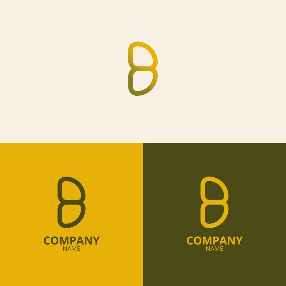 the letter b logo with a clean and modern style also uses a luxurious gold gradient color, which is perfect for strengthening your company logo branding vector