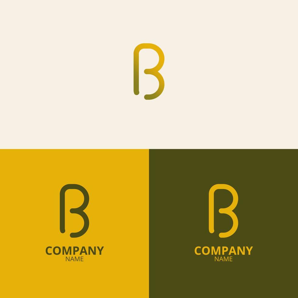 the letter b logo with a clean and modern style also uses a luxurious gold gradient color, which is perfect for strengthening your company logo branding vector