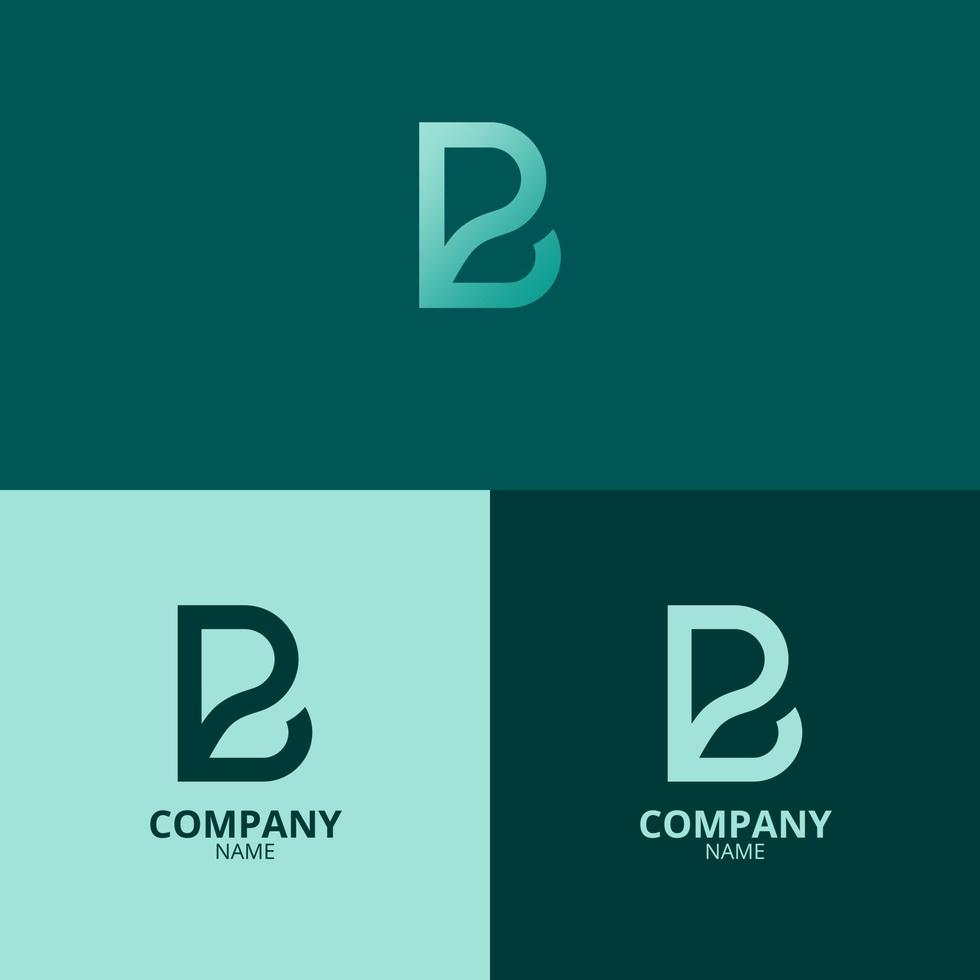 The letter b logo with a clean and modern style also uses a blue gradient color with a youthful theme, which is perfect for strengthening your company logo branding vector