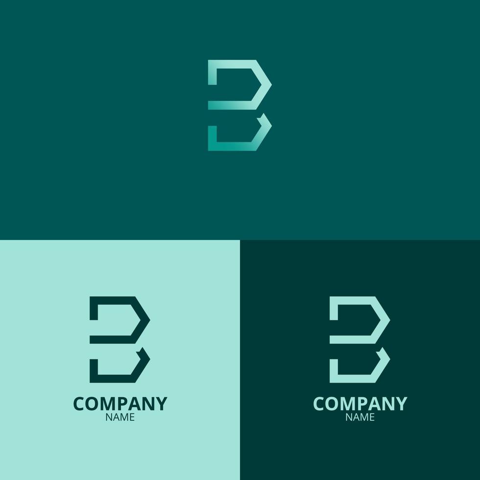 The letter b logo with a clean and modern style also uses a blue gradient color with a youthful theme, which is perfect for strengthening your company logo branding vector