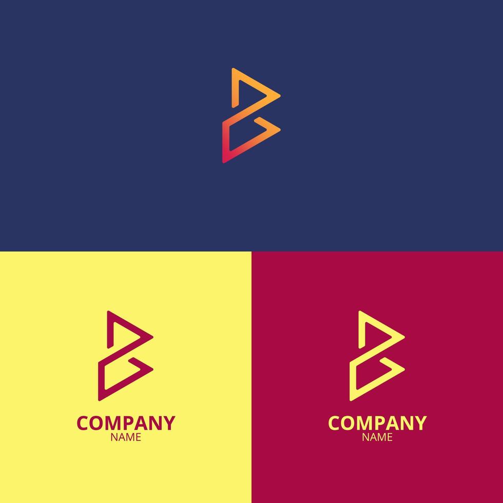 The letter b logo with a clean and modern style also uses a gradient color of striking red and faded yellow that has a professional feel, perfect for strengthening your company logo branding vector