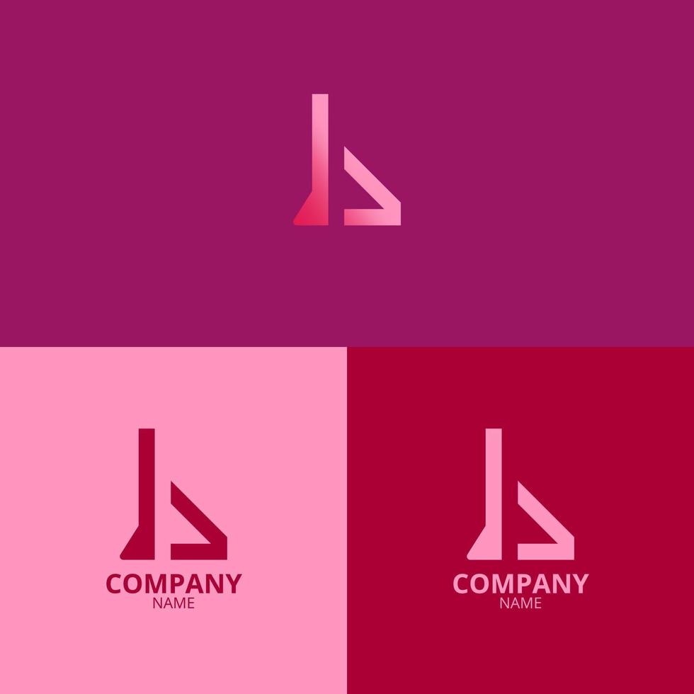 the letter b logo with a clean and modern style also uses a sharp gradient pink color with more colorful nuances, perfect for strengthening your company logo branding vector
