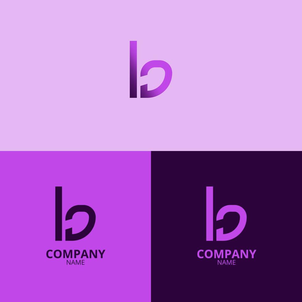 the letter b logo with a clean and modern style also uses a sharp gradient purple color with more colorful shades, perfect for strengthening your company logo branding vector