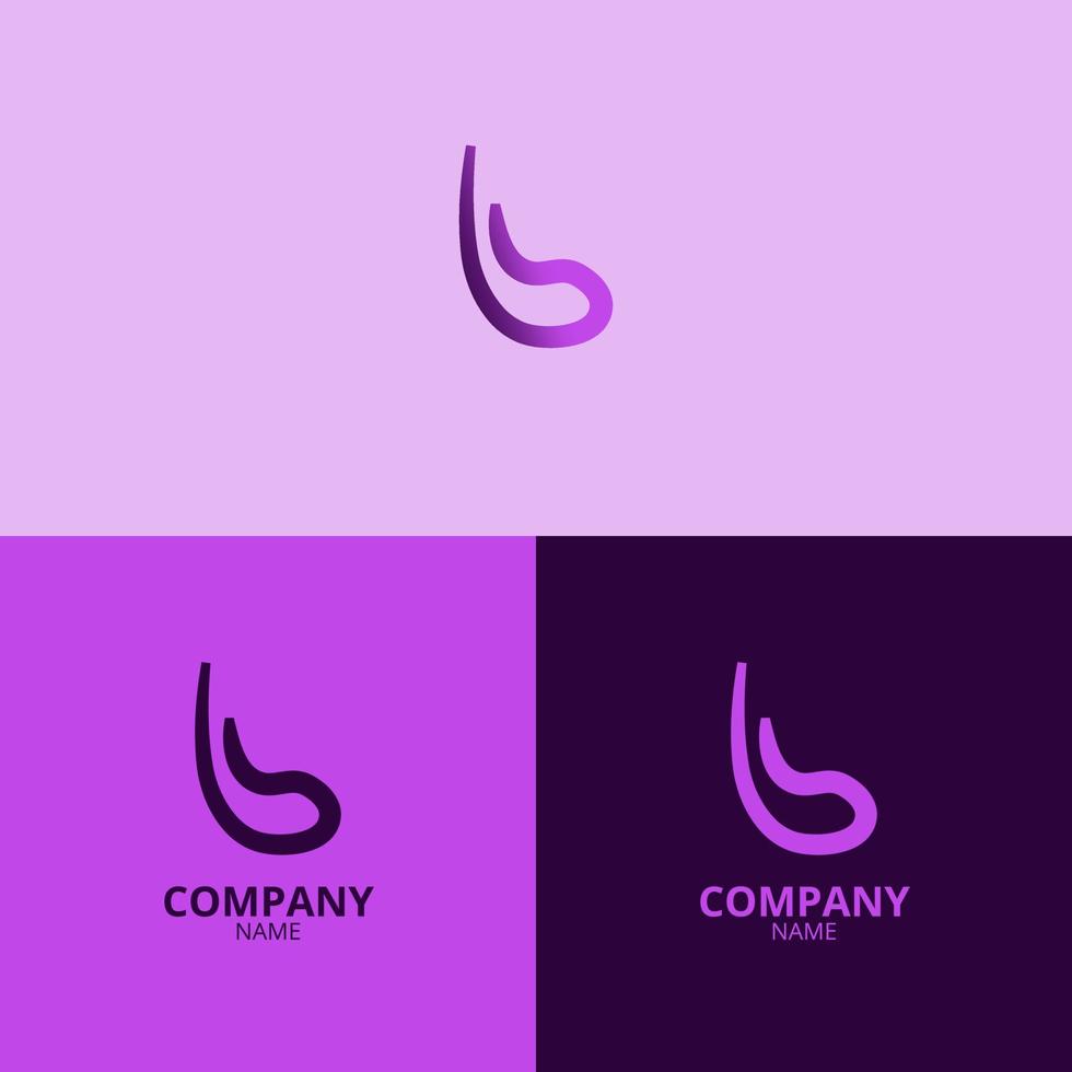 el letra si logo con un limpiar y moderno estilo además usos un agudo degradado púrpura color con más vistoso sombras, Perfecto para fortalecimiento tu empresa logo marca vector