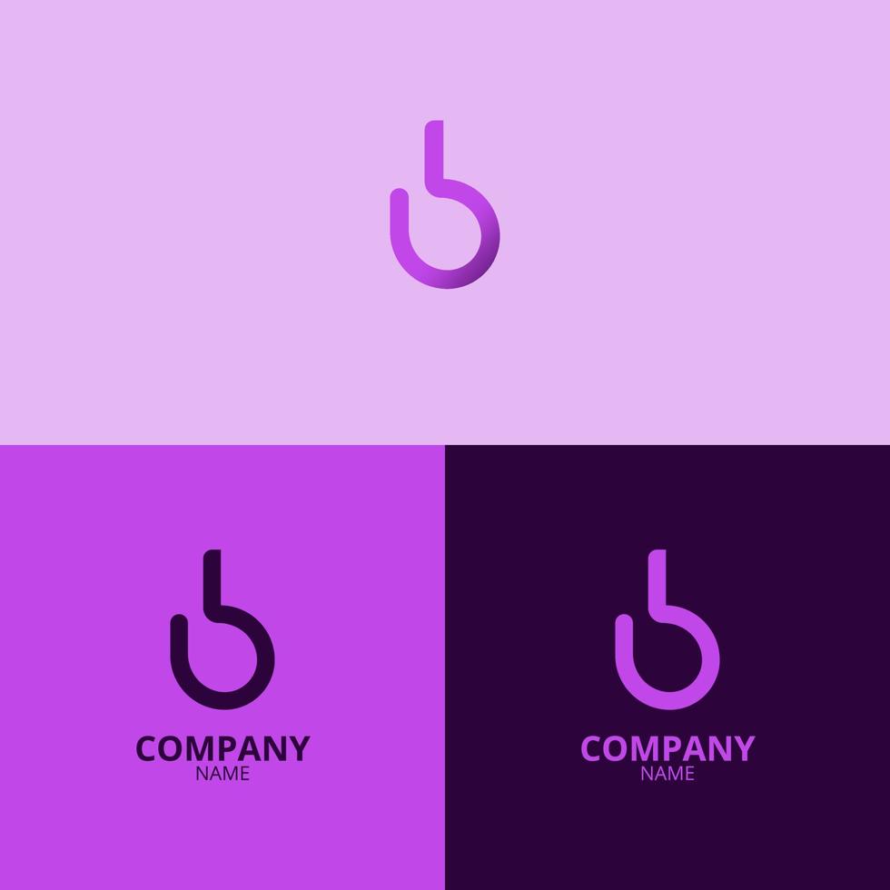 the letter b logo with a clean and modern style also uses a sharp gradient purple color with more colorful shades, perfect for strengthening your company logo branding vector