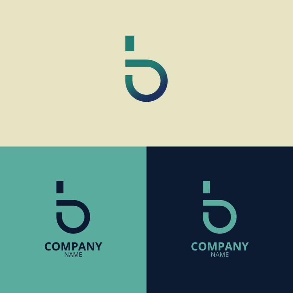 The letter b logo with a clean and modern style also uses a faded blue gradient color that has a professional feel, perfect for strengthening your company logo branding vector