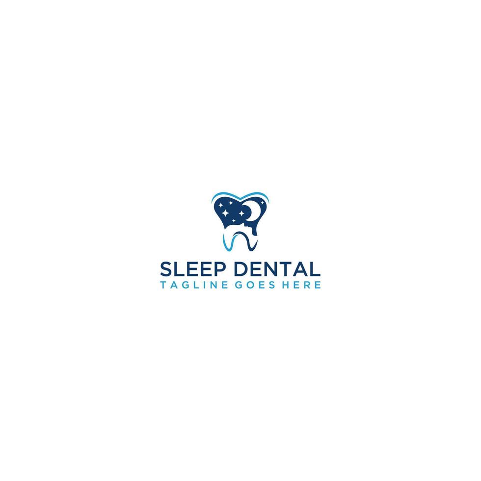 dormir dental logo diseño . vector