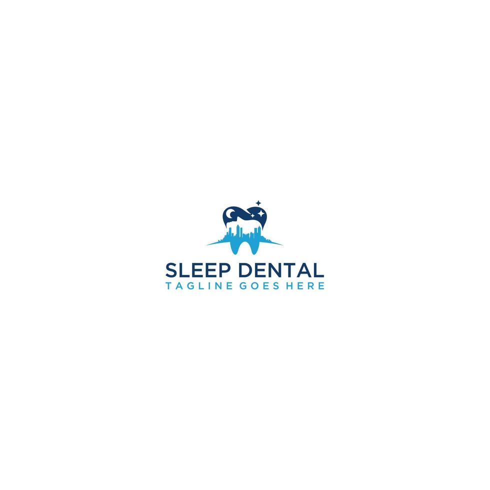 dormir dental logo diseño . vector