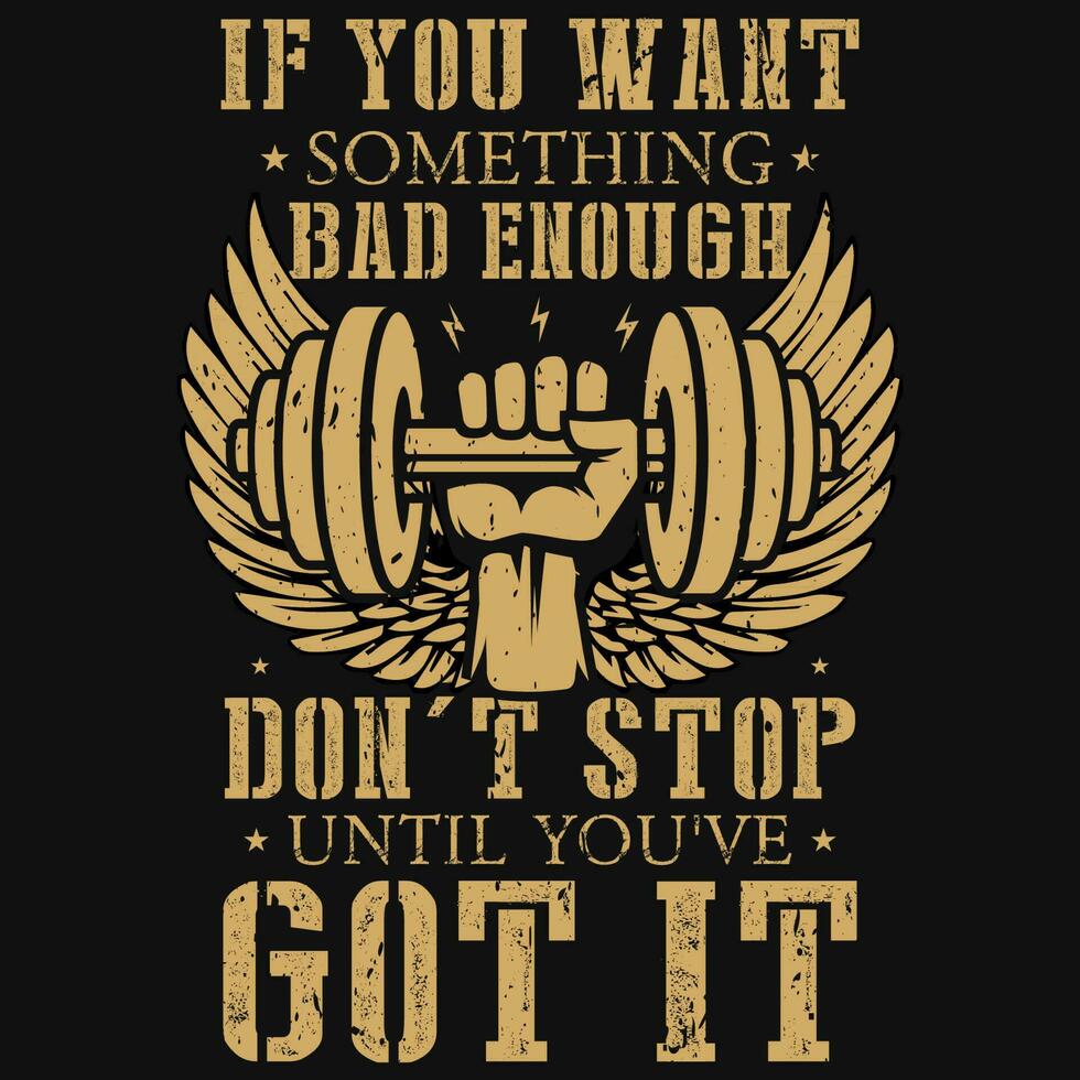 Gym or fitness tshirt design vector design