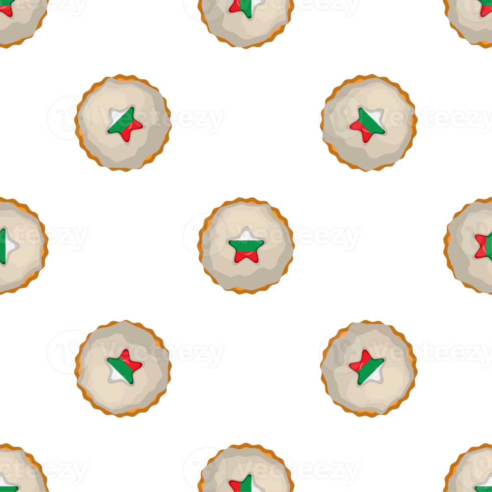 Pattern cookie with flag country Bulgaria in tasty biscuit png
