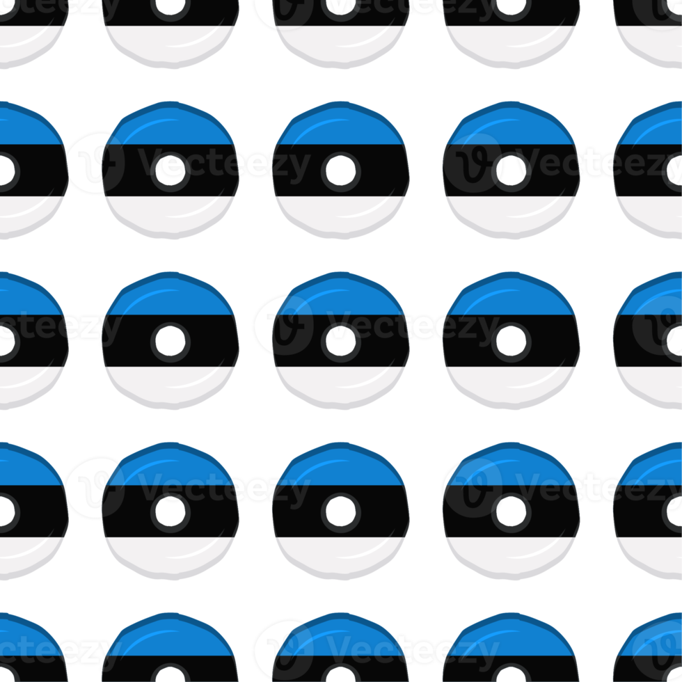 Pattern cookie with flag country Estonia in tasty biscuit png