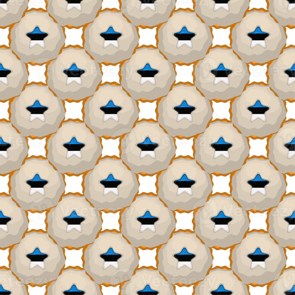 Pattern cookie with flag country Estonia in tasty biscuit png