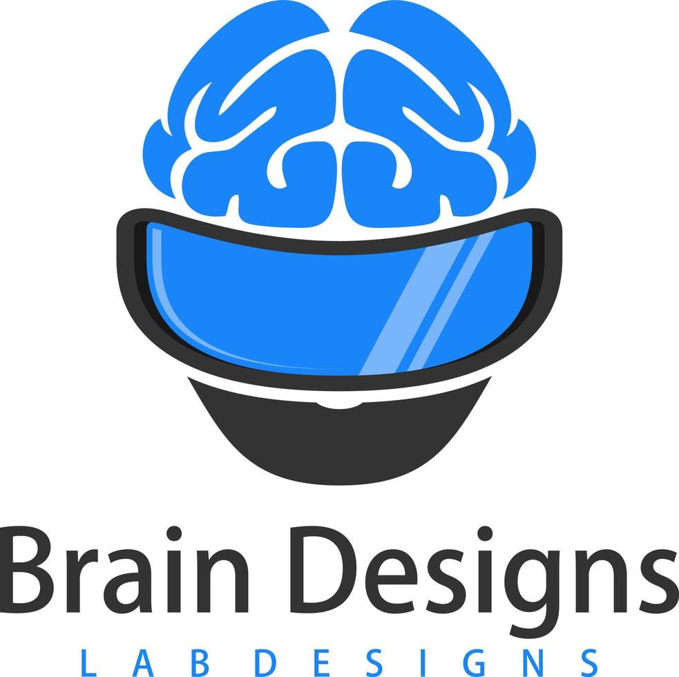 cerebro logo icono diseño vector