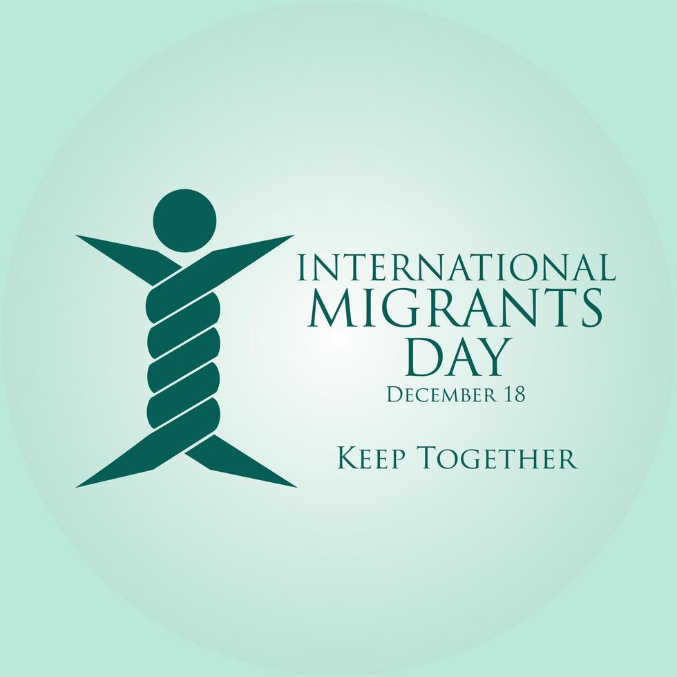 Banner vector illustration for International Migrants Day