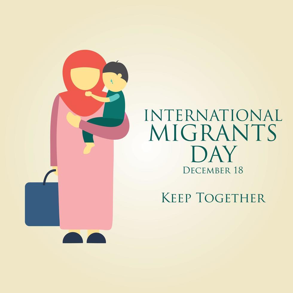 Concept design for International Migrants Day vector