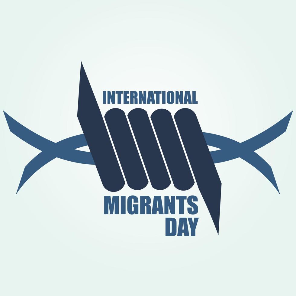 International Migrant Day vector illustration design. Concept for campaign poster awareness