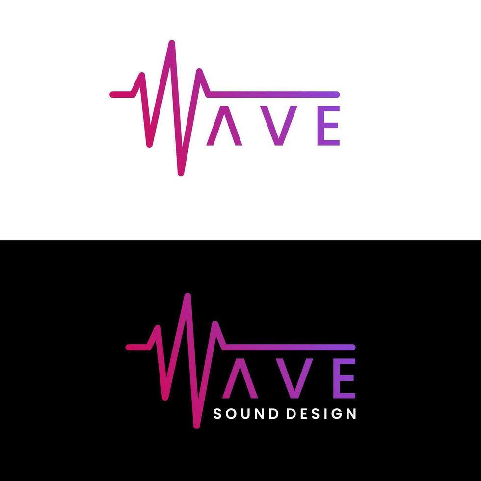 sound wave logo. vector logo illustration.