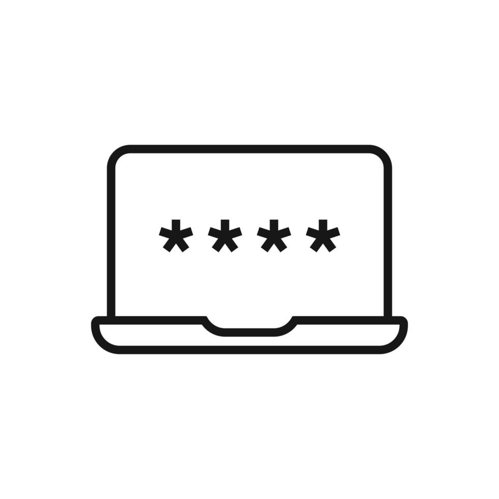 Editable Icon of Password, Vector illustration isolated on white background. using for Presentation, website or mobile app