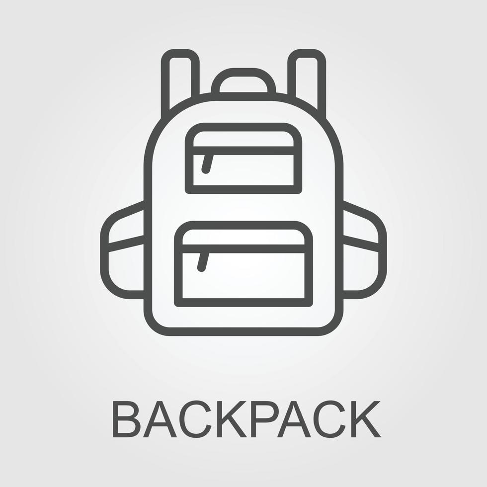 vector paquete de bolsas contorno icono diseño