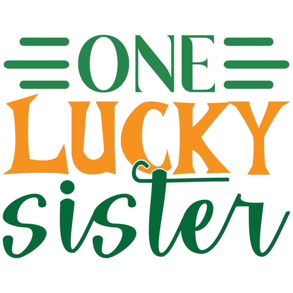 one lucky sister 22090597 Vector Art at Vecteezy