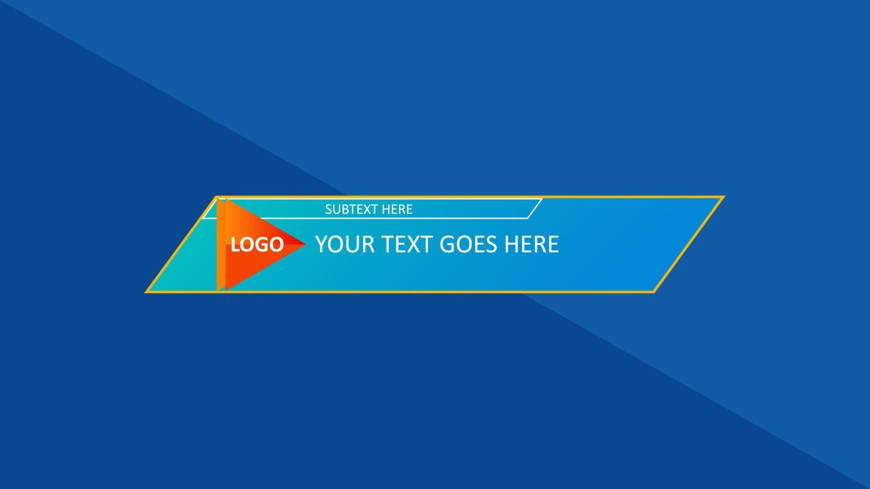 Lower Third Parallelogram Gradient vector